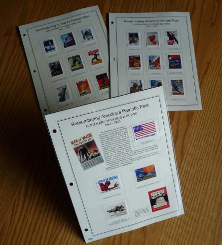 22 Stamp Set: American WW2 Poster Art on stamps - Cinderella