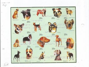 KYRGYZSTAN - 1999 - Dogs - Perf 12v Sheet - Mint Lightly Hinged - Private