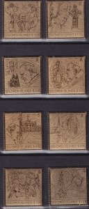 Sc# 1013 / 1020 Solomon Isl Embossed Metal 2006 Pope complete set MNH CV $21.20