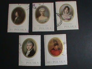 POLAND STAMP:1979 SC#1750-5 FAMOUS PAINTINGS FROM NATIONAL MUSEUM  CTO SET.VF