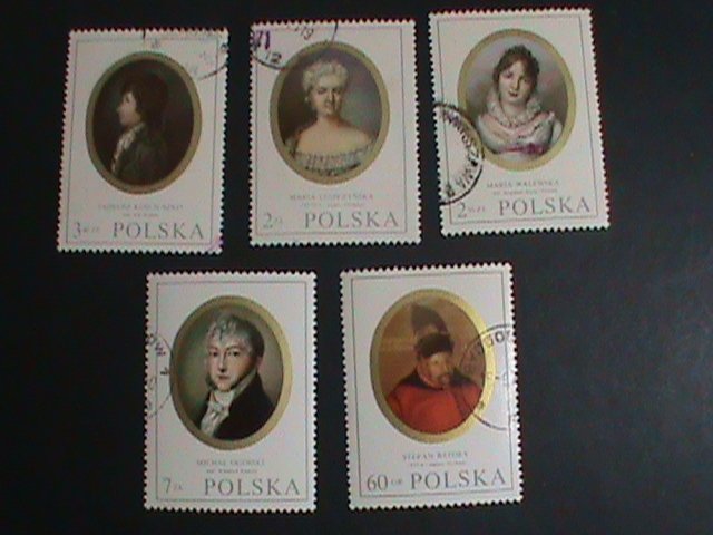 POLAND STAMP:1979 SC#1750-5 FAMOUS PAINTINGS FROM NATIONAL MUSEUM  CTO SET.VF