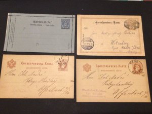 Austria 4 vintage original  postal cards Ref 59662