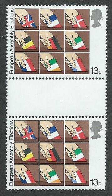 Great Britain Scott 862  MNH   Gutter pair  Flags