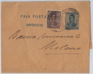 50321 - ARGENTINA -  POSTAL HISTORY: POSTAL STATIONERY WRAPPER to ITALY 1920's