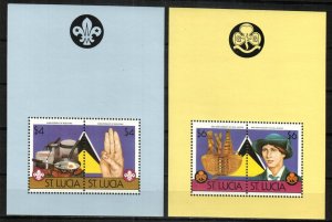 Saint Lucia Stamp 823-824  - Boy & Girl Scouts