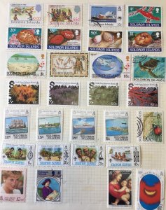 BRITISH SOLOMON ISLANDS QE Wildlife Royalty Ships MH&Used 175stamps/APR464 