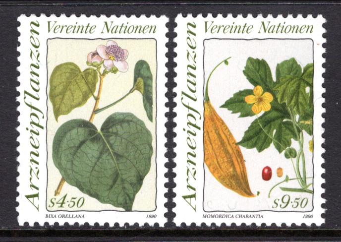 UN Vienna 101-102 Medicinal Plants MNH VF
