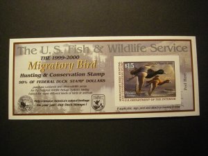 RW66A, $15 Greater Scaup, MNH Self Adhesive sheetlet of one, Beautiful Stamp