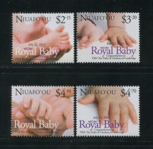 2013 Tonga Niuafo'ou Royal Baby Postage Stamps #296-299 Mint Never Hinged Set