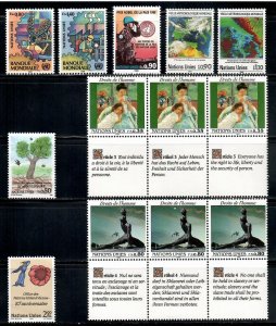 UN 1989 Complete Year Of UNPA Issued In Geneva , Mint VF OG NH - I Combine S/H