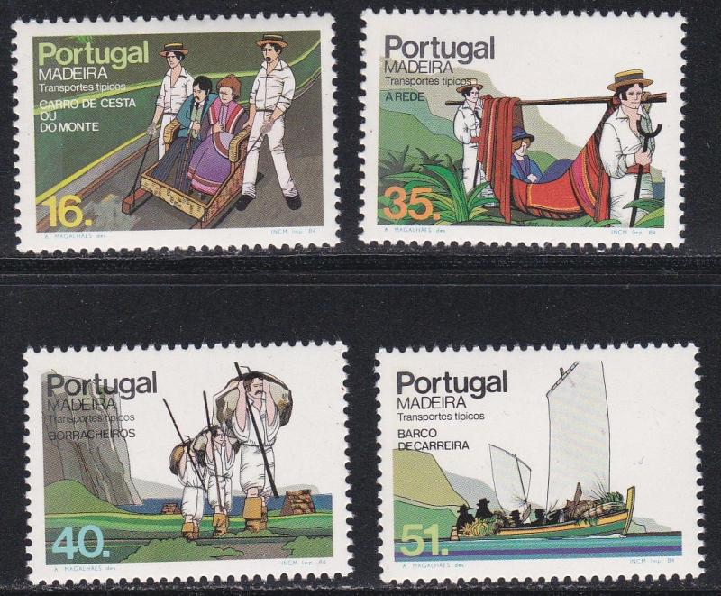 Portugal - Madeira # 97-100, Traditional Transportation Methods, NH, 1/2 Cat.