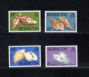 BERMUDA #419-422  VF, MNH, Complete Set Shells, CV $7.75  ...   0650457