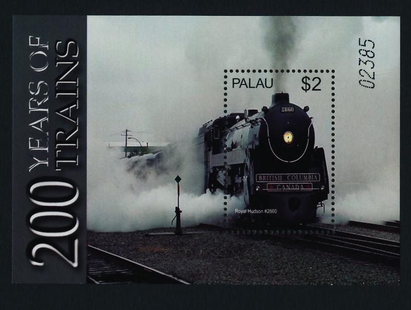 Palau 831 MNH 200 Years of Trains, Locomotive