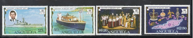 ANGUILLA Queen Elizabeth II 1977 Silver Jubille Set SG 269 to SG 272 MNH