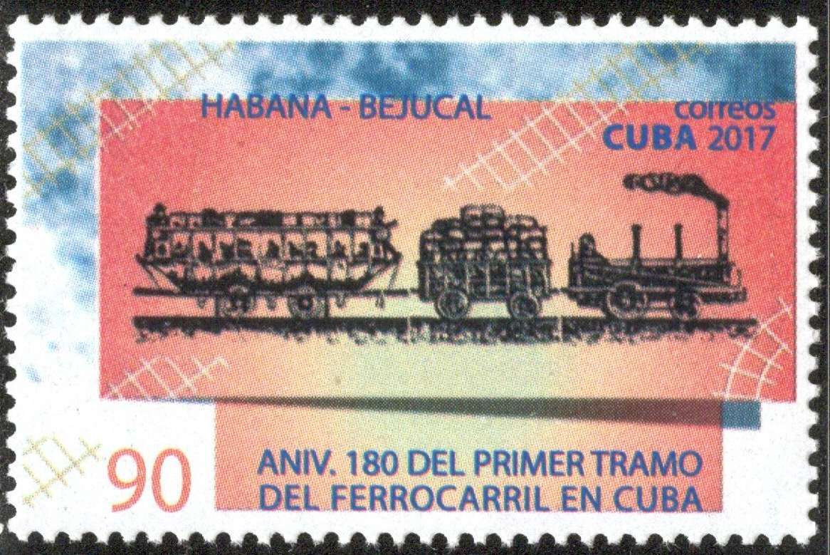 CUBA Sc# 6011  HAVANA-BEJUCAL 1st CUBAN TRAIN  2017  MNH mint