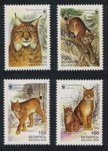 Belarus WWF Eurasian Lynx 4v 2000 MNH SC#354-357 SG#406-409 MI#373-376
