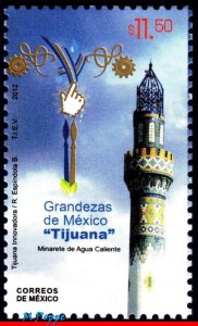 2797 MEXICO 2012 TIJUANA TOWER, MINARET, ARCHITECTURE, MNH