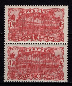 French Guiana 1904-07 Coconut Palms Def., 1f Pair [Mint]