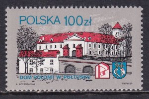 Poland 1989 Sc 2909 Polonia House Pultusk Stamp MNH