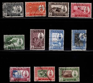 MALAYA Penang Scott 56-66 complete Used stamp set