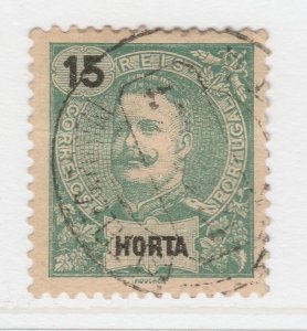 Portugal Horta 1898-1905 New Colors 15r Green Used Stamp A20P64F3938
