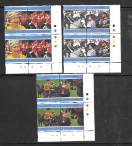 Cayman Islands #738-41 MNH Set of Blocks of 4 Collection / Lot (12137)
