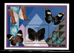 Guyana 1994 - Butterflies - Souvenir Stamp Sheet - Scott#2831 - MNH