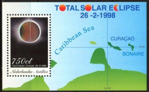 Netherlands Antilles 1998 Space Total Sun Eclipse Curacao S/S MNH