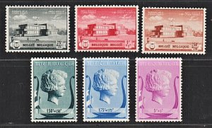 BELGIUM 1940 Queen Elisabeth Music Chapel (6v Cpt) Fresh MNH CV$60