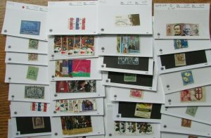 Worldwide asst lot 43 cards Used stamps CV approx. $200 F-VF average  No junk