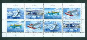 Iceland. 1993 Booklet. Mnh. Mail Airplanes Transport. 8 x 30 Kr Sc#776 B