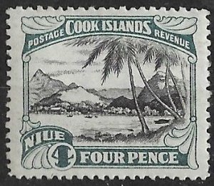 Niue # 81   Coast & Canoe   4d, 1944 (1) VF VLH Unused