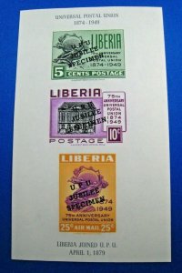 LIBERIA 1950 - SCOTT # 330-331, C67   SPECIMEN S/S  MNH      (L1)