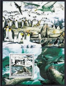 BENIN SHEET BIRDS PENGUINS MARINE LIFE