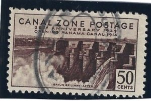 Canal Zone Scott #135 Used 50c  25th Anniv ANCON  Cancel 2021 CV $6.00