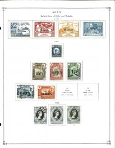 Aden 1937-1963 M & U in Mounts on Scott International Pages.