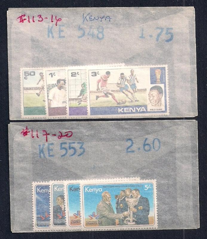 KENYA (21) All Diff Complete Sets ALL Mint Never Hinged