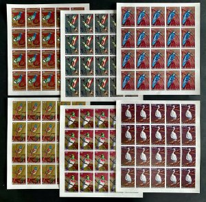 Stamps Complete Set in sheets  Birds Comoros 1978 Imperf.