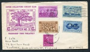 1955 Cover Collectors Circuit Club - Unionville, CT to England - FREE U.S. Ship!