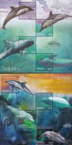 US 1024-25 Trust Territories Micronesia NH VF Dolphins Sheets