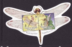 Pitcairn Is.-Sc#691a-unused NH sheet -Insects-Wandering Glider Dragonfly-2009-