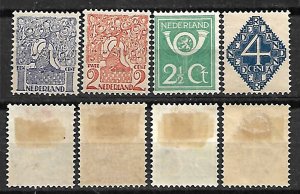 NETHERLANDS STAMPS 1923, Sc.#113-116, MH