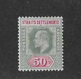 Straits Settlements Sc #101 50c HR VF