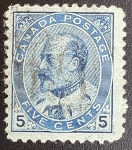 Canada #91 F/VF Used 5c King Edward VII 1903 [B17.6.3]