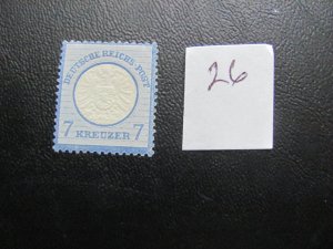 GERMANY 1872  HINGED  MI.NR. 26 LARGE SHIELD  SINGLE $40