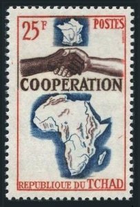 Chad 103, MNH. Michel 125. Cooperation issue, 1966. Map of Africa.