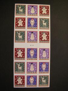 Scott 4432b, 44c Winter Holidays, ATM pane of 18, #V1111, MNH Beauty