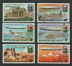 Thematic Stamps Transports - MALAGASY 1976 ZEPPELINS 6v 346/51 used