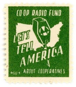 (I.B) US Cinderella : Co-op Radio Promotional Stamp