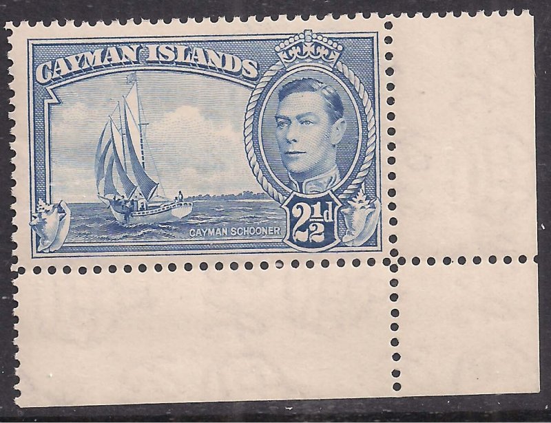 Cayman Islands 1938 - 48 KGV1 2 1/2d Bright Blue Umm SG 120 ( C790 )